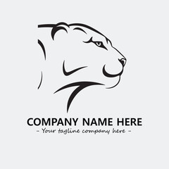 Phanter illustration black and white for logo company vector image
