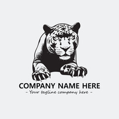 Phanter illustration black and white for logo company vector image
