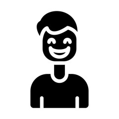Smiling Man Icon Style