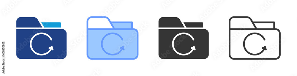 Aufkleber Data Availability icon set multiple style collection