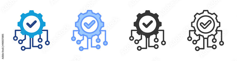 Aufkleber System Availability icon set multiple style collection