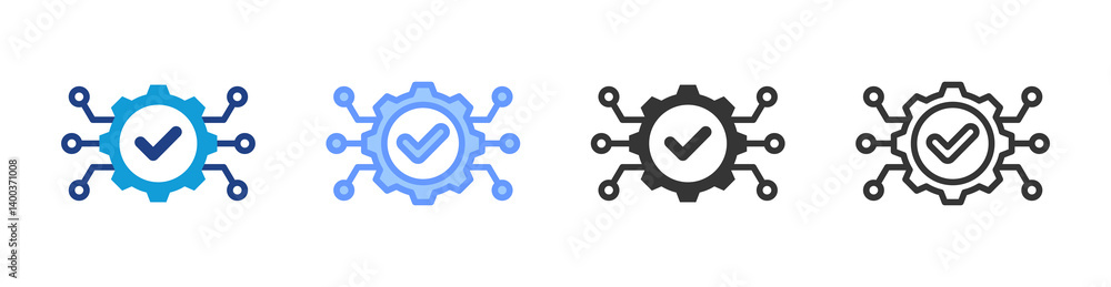 Poster Engineering icon set multiple style collection