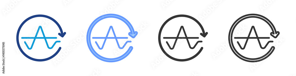 Aufkleber Threshold icon set multiple style collection