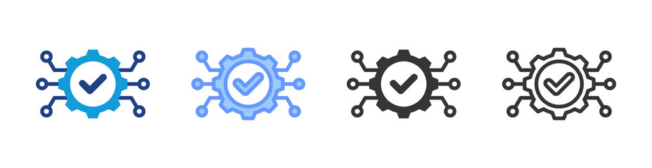 Engineering icon set multiple style collection