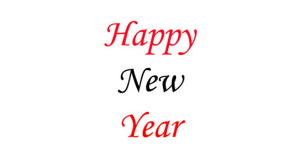 Happy new year text vector design for print and banner design.