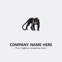 Phanter illustration black and white for logo company vector image

