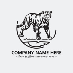 Phanter illustration black and white for logo company vector image
