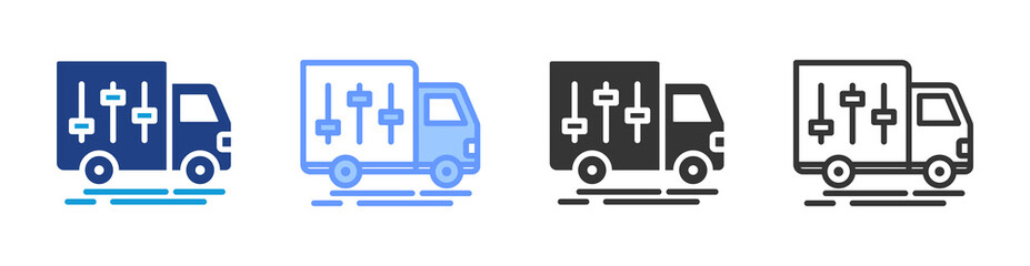 Shipping Options icon set multiple style collection