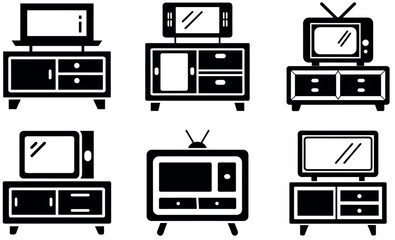 Retro Televisions and Furniture Icons