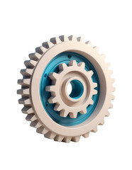 Cogwheels Illustration Interlocking with Gear Mechanism on Black Background