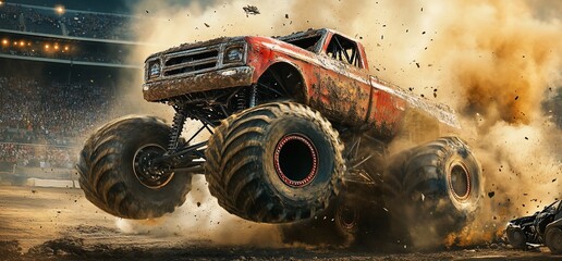 Monster truck action photography