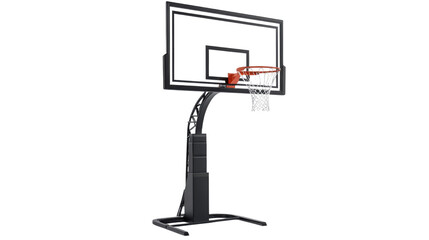 Basketball Slam Dunk with Hoop and Net on White Background – Isolated Sports Action Concept