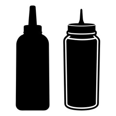 Testy sauce in a bottle vector art illustration 