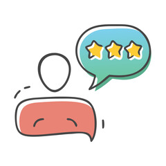 customer testimonial icon, customer testimonial vector illustration-simple illustration of customer testimonial, perfect for customer testimonial logos and icons
