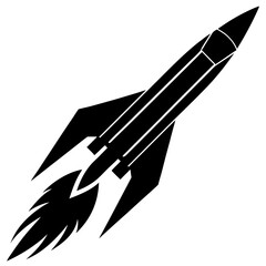 Rocket launch silhouette