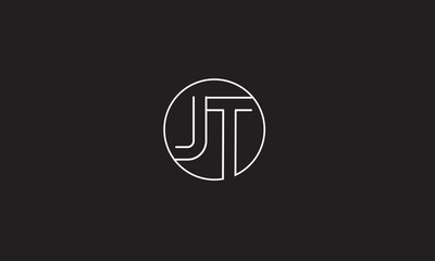 JT, TJ , J , T , Abstract Letters Logo Monogram	
