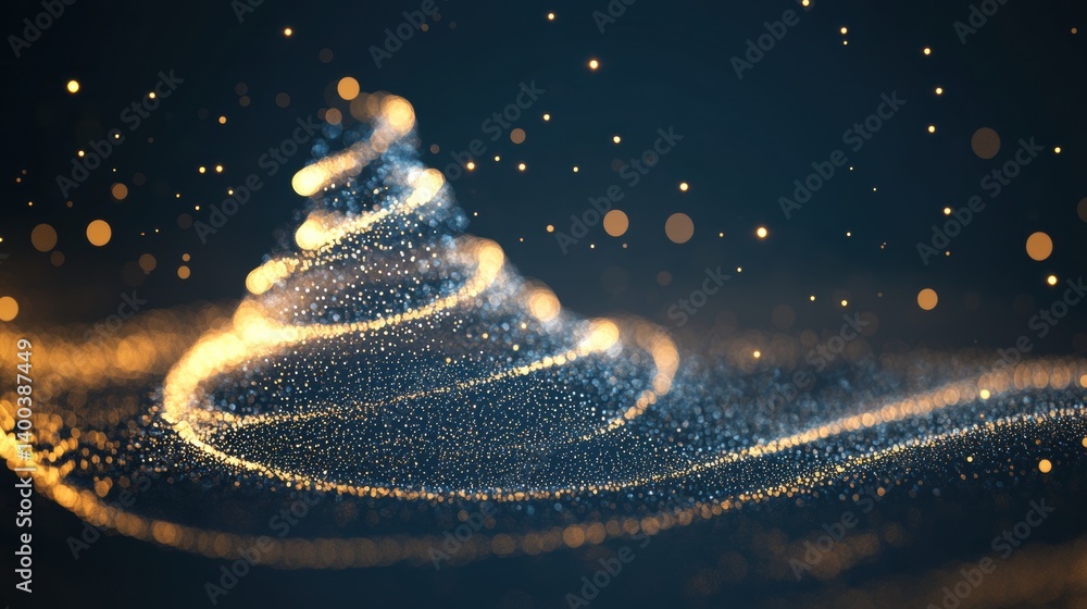 Aufkleber a beautiful abstract display of sparkling lights captures the essence of a christmas tree. the shimm