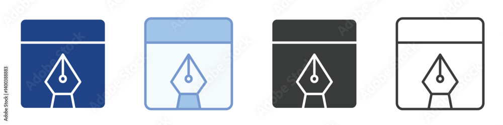 Poster design icons collection – multiple vector styles icons