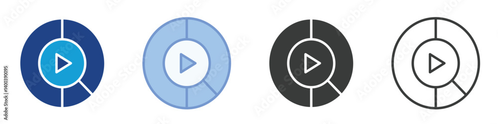 Poster diagram icons collection – multiple vector styles icons