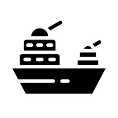 Obraz premium Gunboat Icon Style