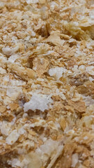Close-up of a delicious layered pastry