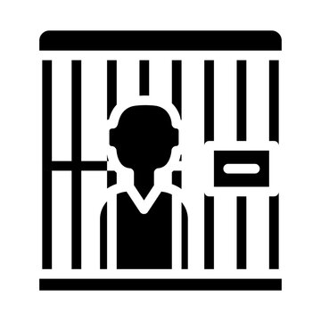 black prisoner behind bars clip art preview