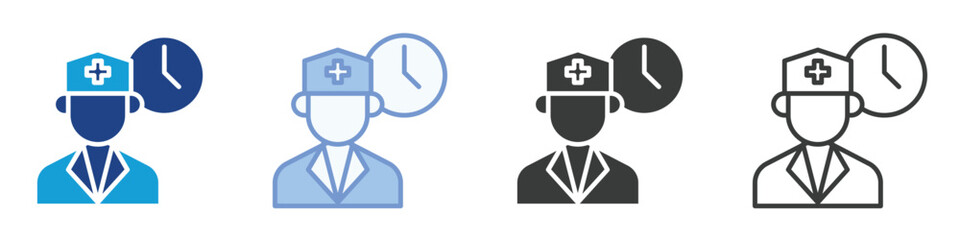 Doctor Schedule Icons Collection – Multiple Vector Styles Icons