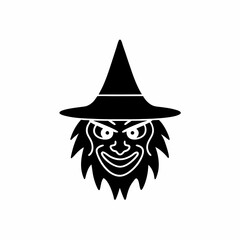 creative details Witch Face Icon Vector Illustration