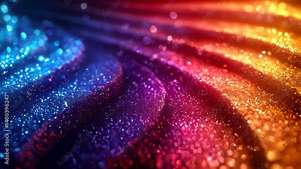 Poster a mesmerizing abstract holographic background featuring shimmering gradients of vibrant colors in wa
