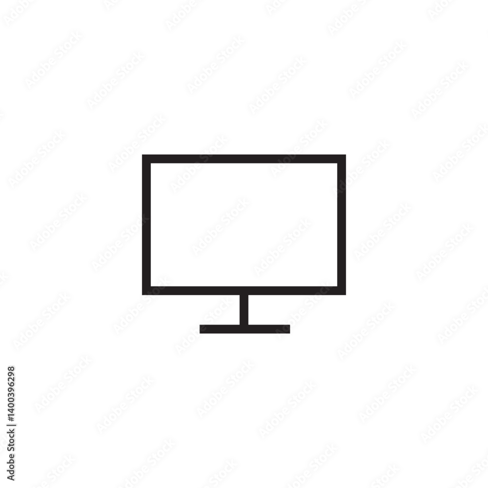 Aufkleber desktop computer icon editable outline stroke vector eps