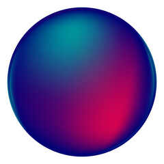 Gradient retro sphere with neon glow effect