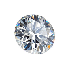 Moissanite Gemstone isolated on transparent background