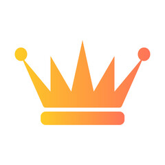 A crown with a yellow and orange color scheme. The crown is a symbol of royalty and power