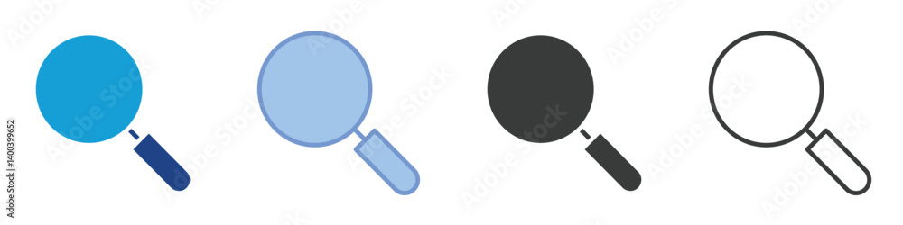 Poster find icons collection – multiple vector styles icons