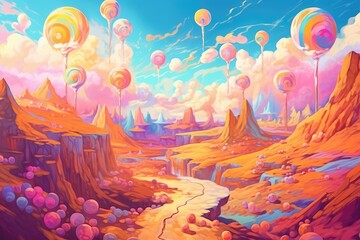 Obraz premium Dreamy Balloon Paradise