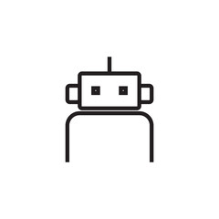 Robot icon editable outline stroke vector eps