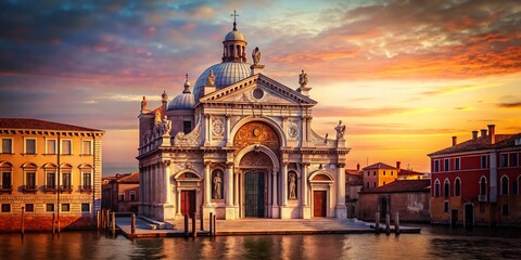 Fototapeta premium Majestic San Geremia Church, Venice: Architectural Photography