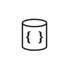 database server monitor icon editable outline stroke vector eps