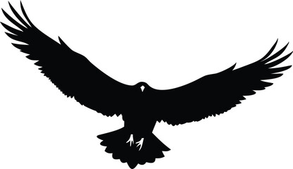 Obraz premium Eagle Silhouette Flying Design with Transparent Background Symbol of Freedom