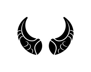 creative details Devil Horns Icon Vector Illustration