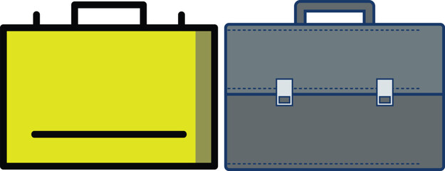 Briefcase icon,job bag vector icon.professional work brief case sign. suitcase baggage pictogram in various colors.