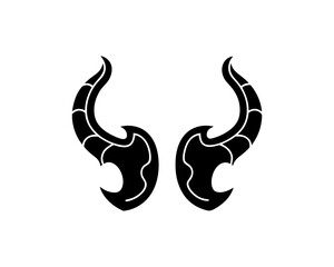 Obraz premium creative details Devil Horns Icon Vector Illustration