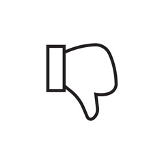 Naklejka premium thumbs down dislike icon editable outline stroke vector eps