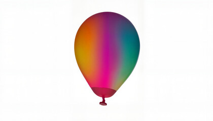 Obraz premium Colorful Gradient Balloon Silhouette on White Background for Party Invitations, Celebrations, Children’s Events, and Abstract Art Projects