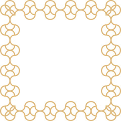 Decorative Gold Pattern Square Shape Border Frame