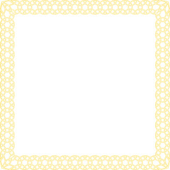 Decorative Gold Pattern Square Shape Border Frame