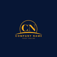 Minimalist Corporate Logo with Initials and Arc Design