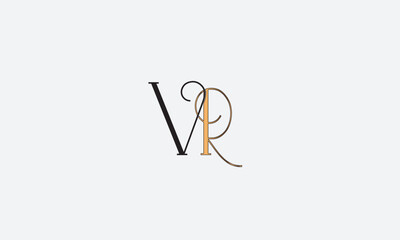 VR, RV , V , R , Abstract Letters Logo Monogram
