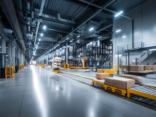 Fototapeta premium Modern logistics warehouse