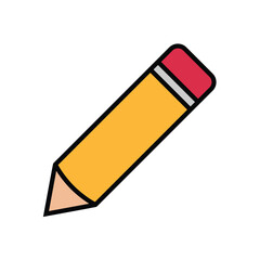 pencil, icon, flat, design, vector, illustrations, education, style, trendy, collections